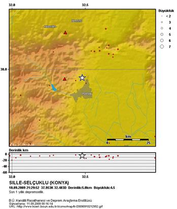SILLE-SELUKLU (KONYA) 10.09.2009 21:29:52 D:5.0km M:4.5